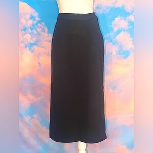 Timeless Women’s Black Brushed Cotton Midi Pencil Skirt (size 6-8)
